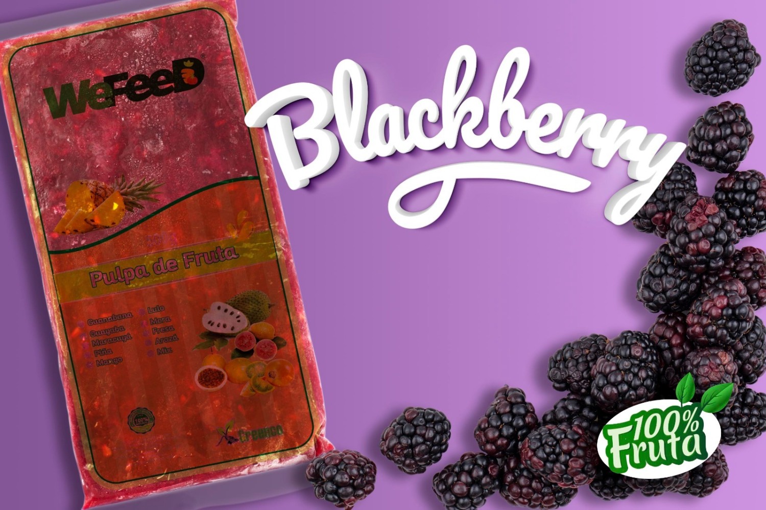 BLACKBERRY FROZEN FRUIT PULP / MORA
